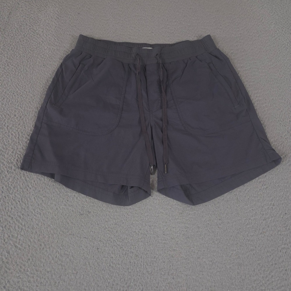 L.L.Bean Shorts Womens Medium Charcoal Vista Camp Nylon Stretch Pockets Hiking